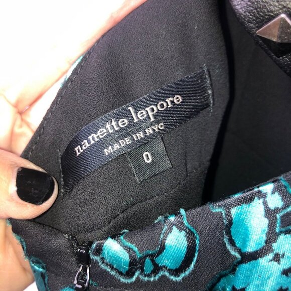 Nanette Lepore Metallic Floral Silk Maxi Dress Size 0 - Picture 10 of 14